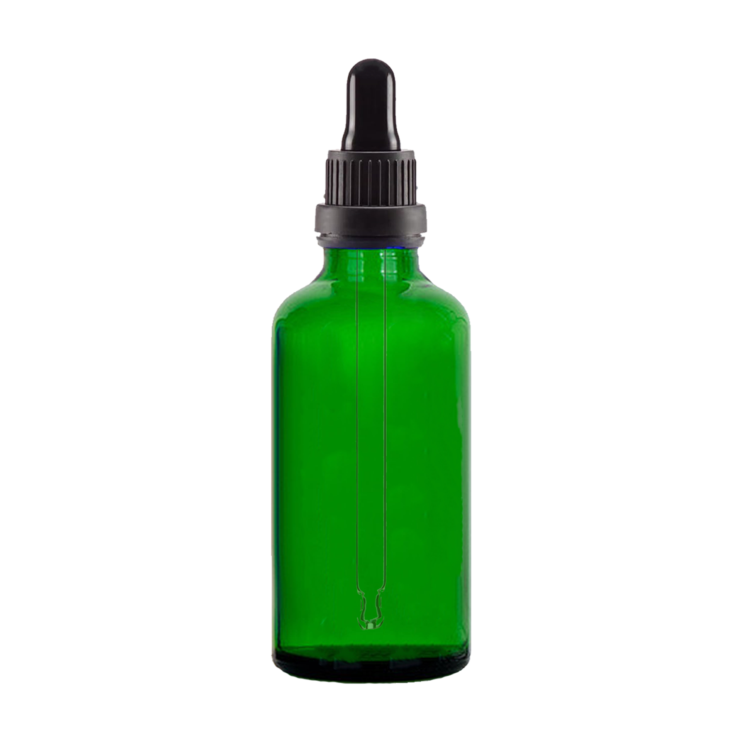 Green Glass Boston Dropper Bottles with Glass Pipette 18mm